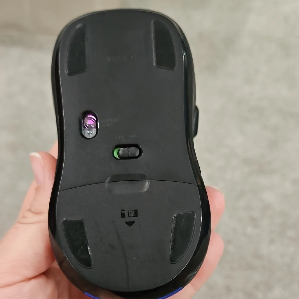 Logitech Black and Blue Wireless Mouse